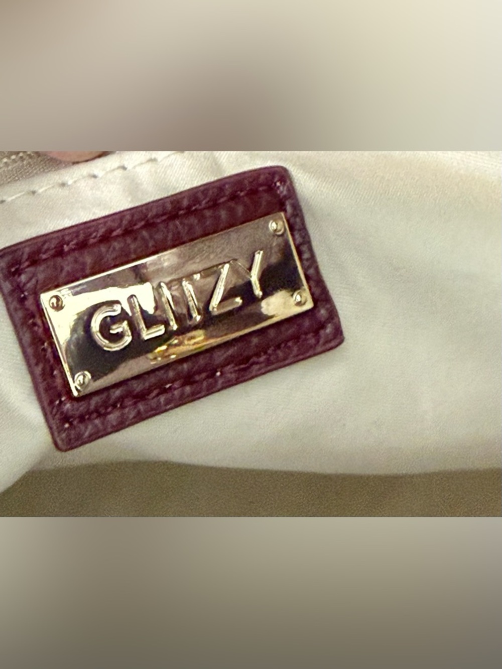 Glitz Girlz Boutique Burgundy Soft Pebbled Vegan Leather Shoulder Bag NWT - Picture 11 of 14